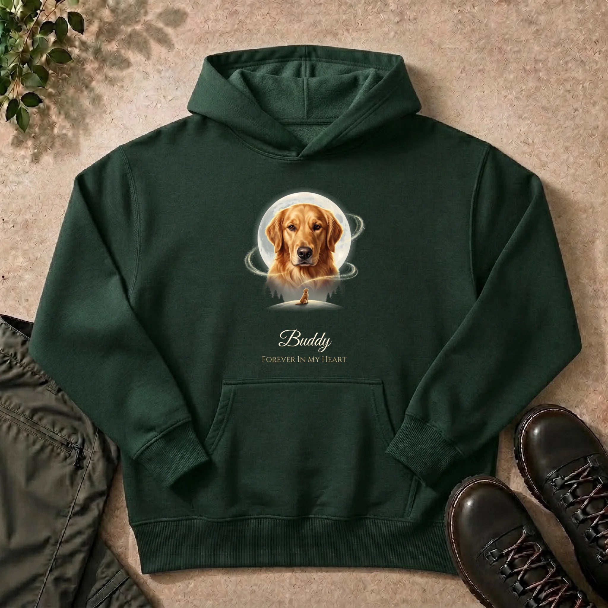 Hoodie Forest Green