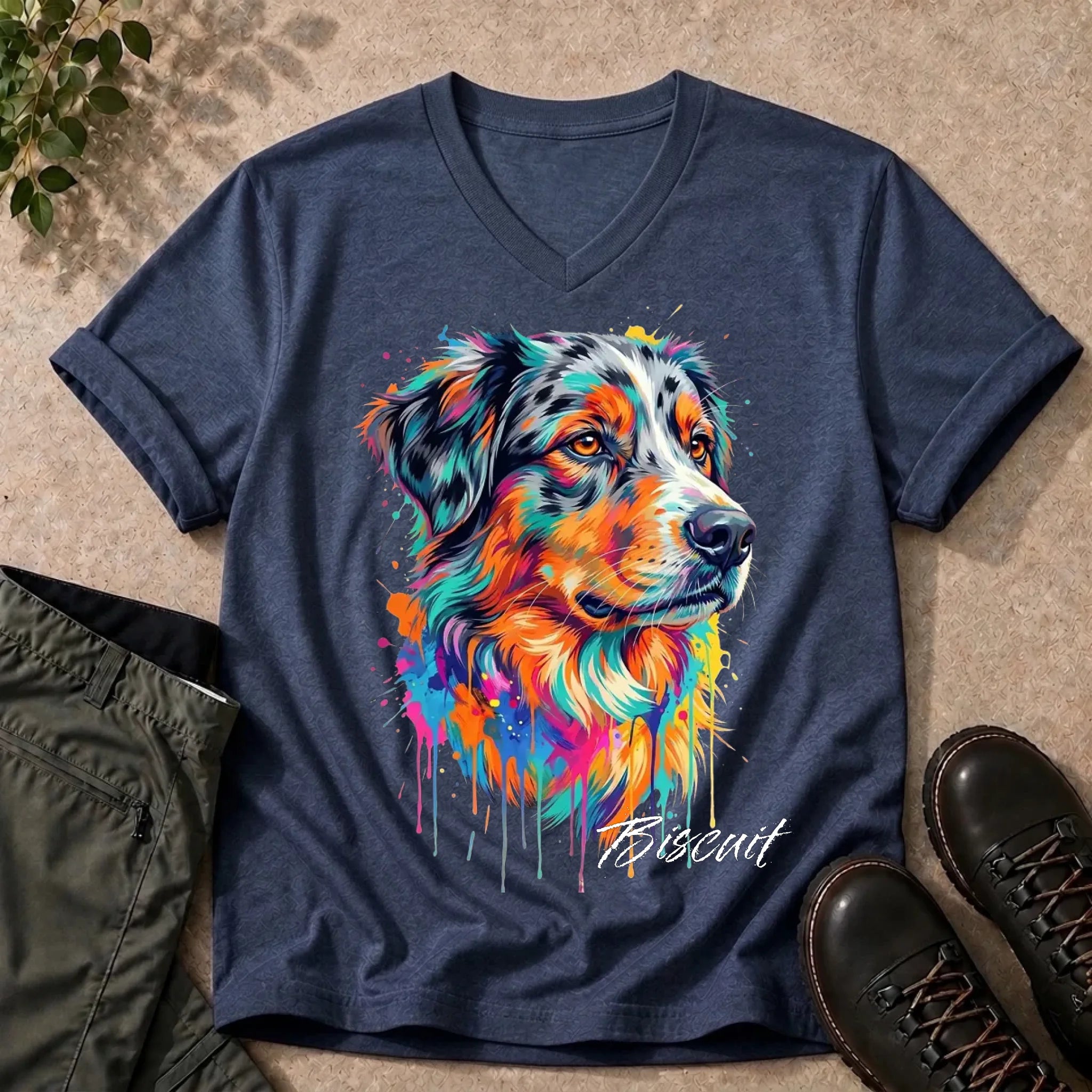 V-Neck Tee Navy