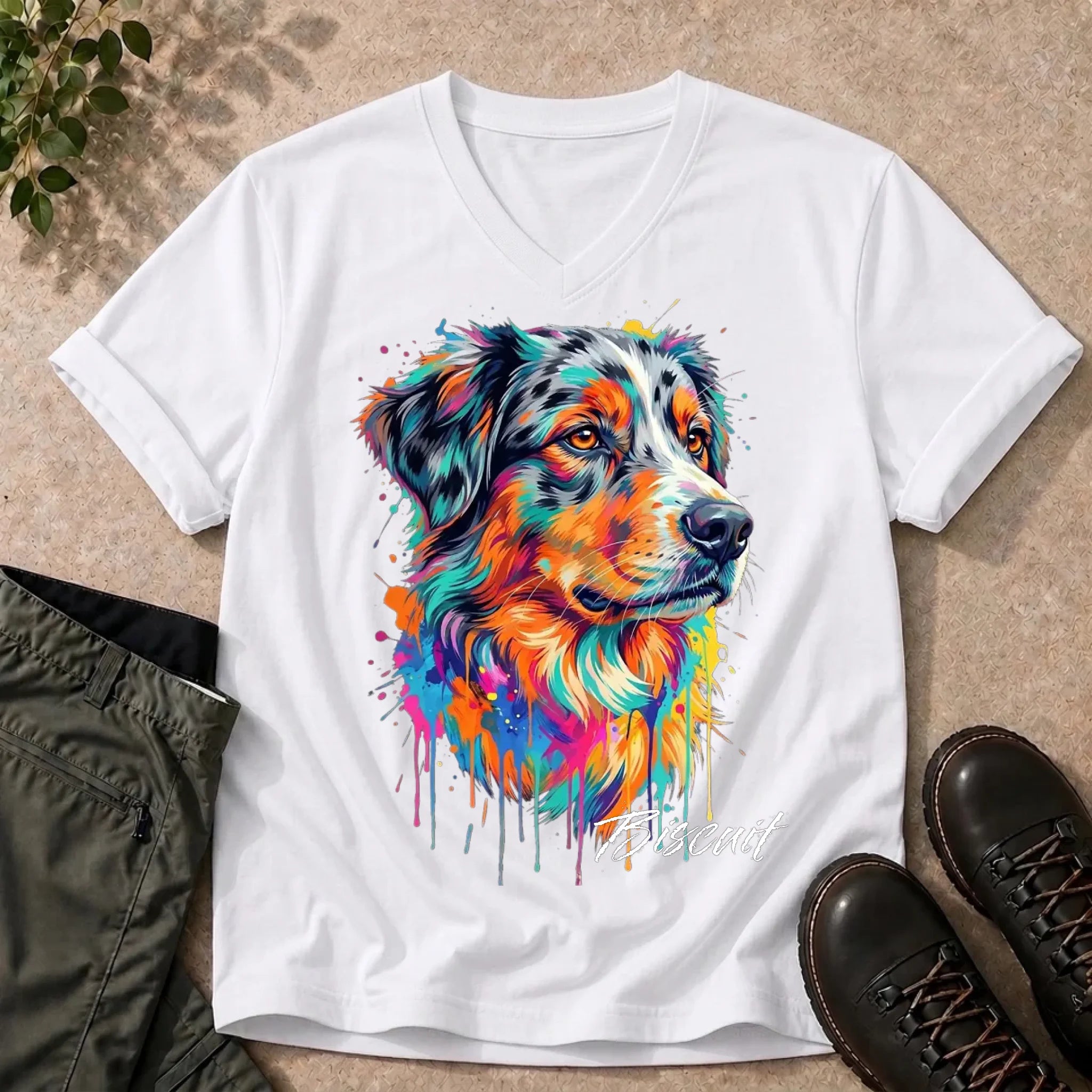 V-Neck Tee White