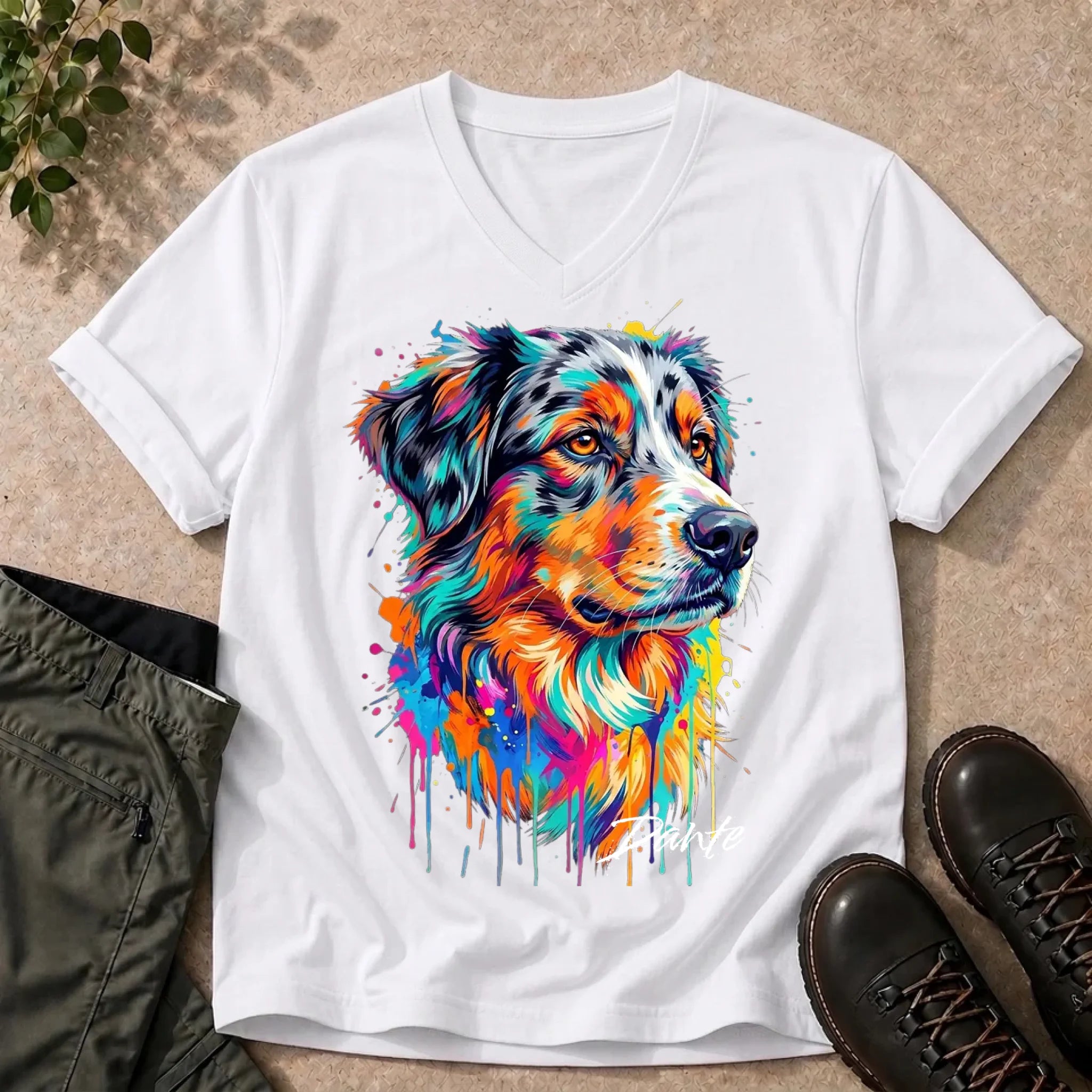 V-Neck Tee White