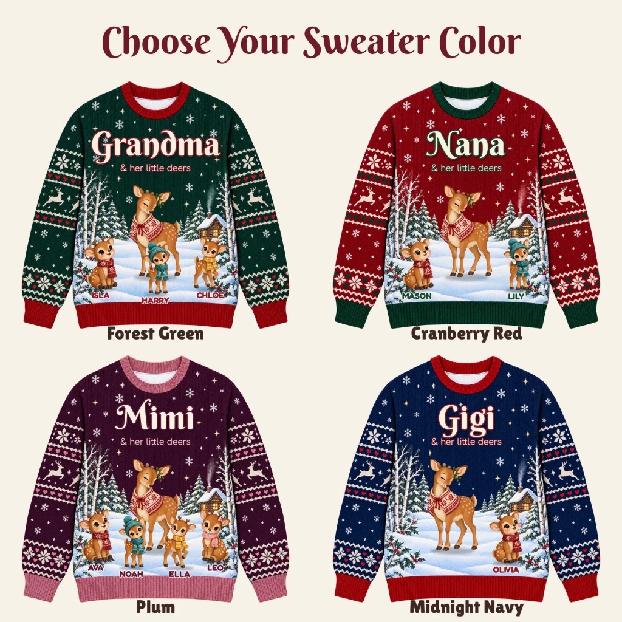4 sweater colors