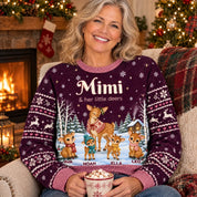 Mimi reindeer sweatshirt with 4 grandkids