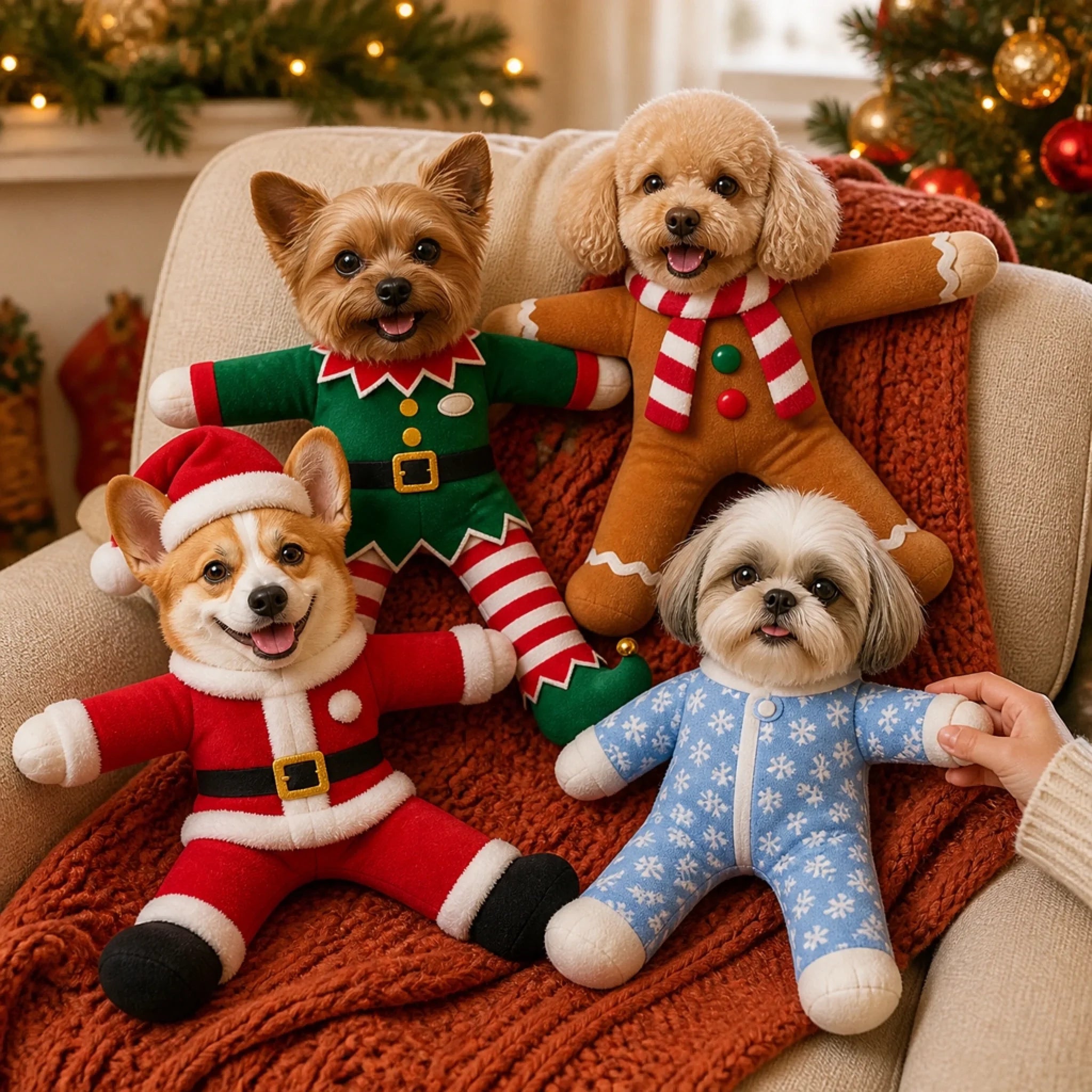 Custom pet poseable plush doll made from your pet's photo