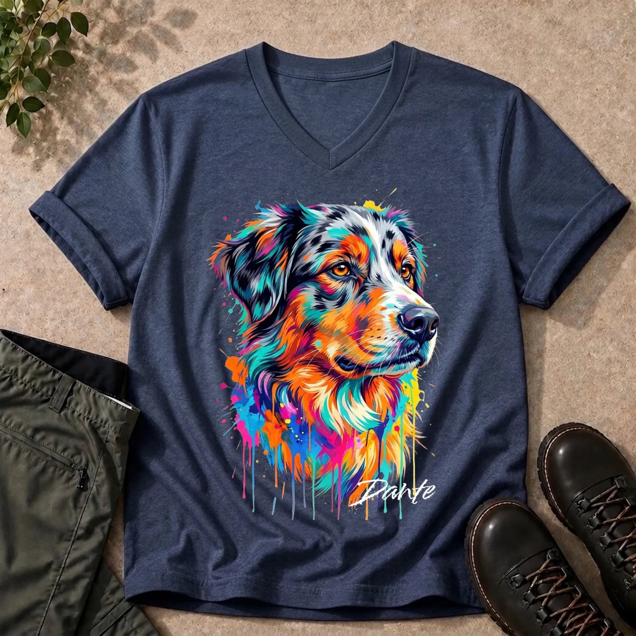 V-Neck Tee Navy