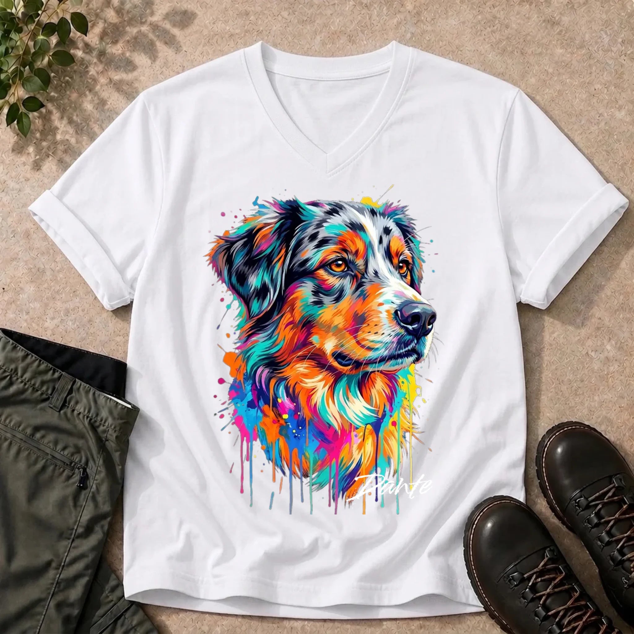 V-Neck Tee White